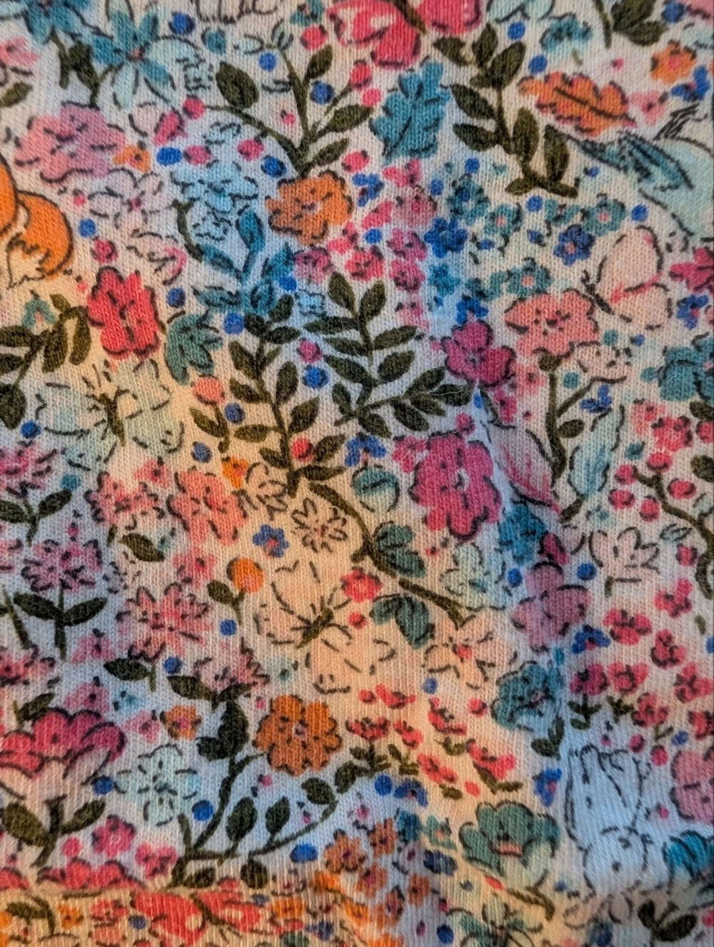Carter's Girls Floral Ruffle Sleeve Top - Multicolor Cotton Size 6